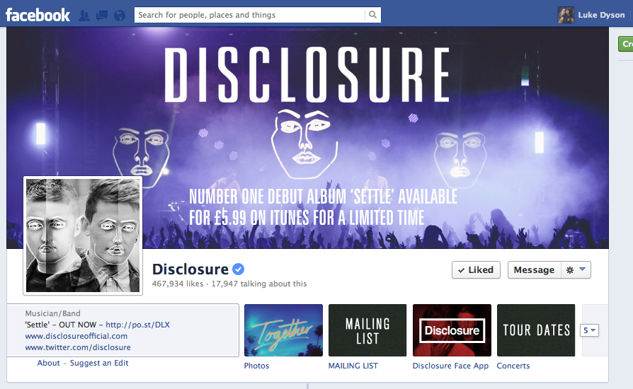 Disclosure Facebook Cover Photo 2013